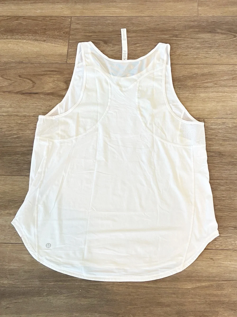 Like New Lululemon White Racerback Workout Tank Top Size 10 - Picture 3 of 10